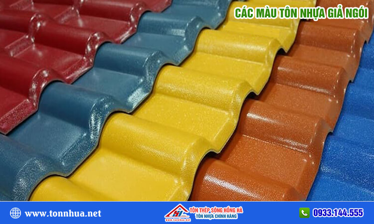 Các màu tôn nhựa giả ngói 