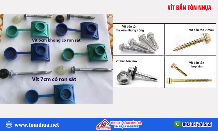 Vít bắn tôn nhựa