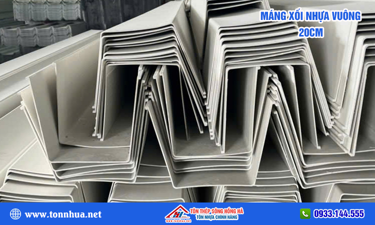 Máng xối nhựa vuông 20