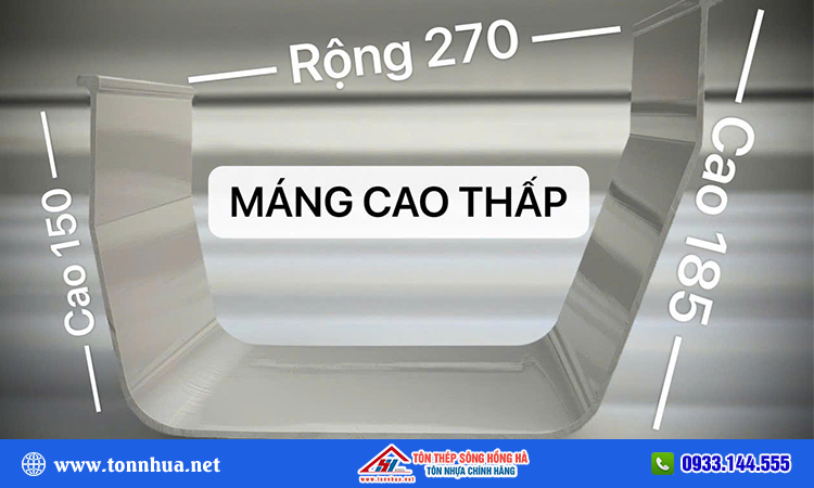 Máng xối vuông 270