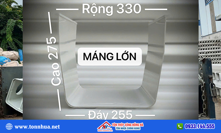 Máng xối vuông 330