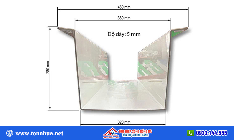 Máng xối nhựa 480