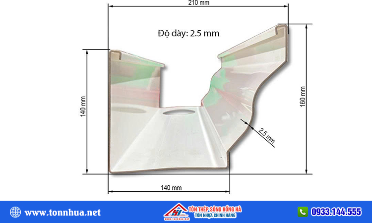 Máng xối nhựa 210