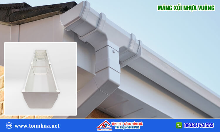 Máng xối nhựa vuông 