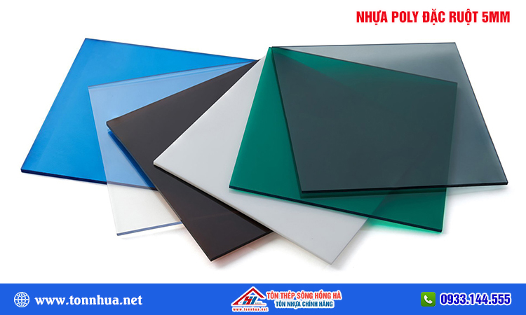 Tấm polycarbonate đặc ruột 5mm