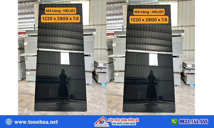 Tấm ốp tường than tre tráng gương HEIJ01