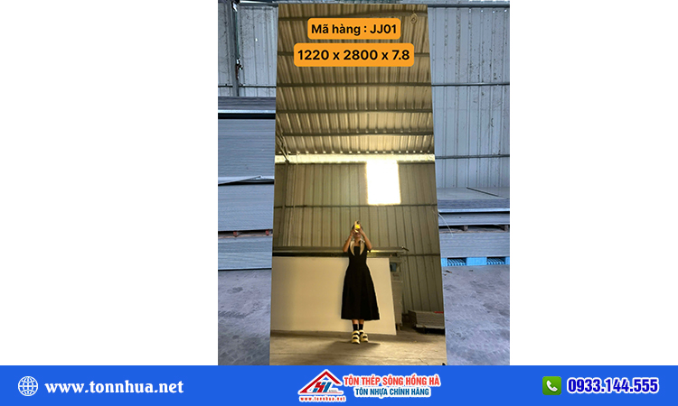 Tấm ốp tường than tre tráng gương JJ01
