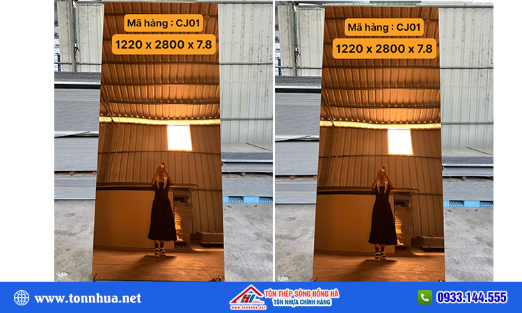 Tấm ốp tường than tre tráng gương CJ01