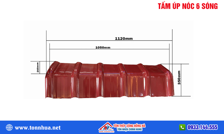Tấm úp nóc 6 sóng