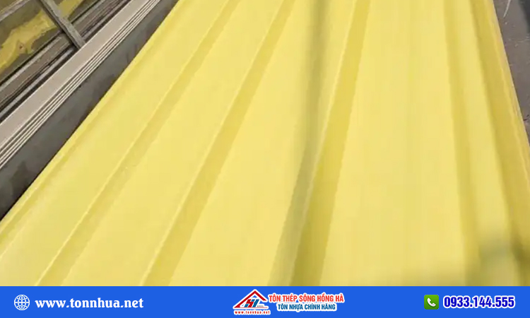 Tôn nhựa 5 sóng màu vàng chanh