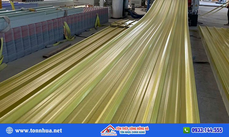 Tôn nhựa 5 sóng màu vàng chanh