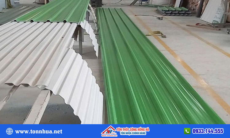 Tôn nhựa 5 sóng màu xanh lá