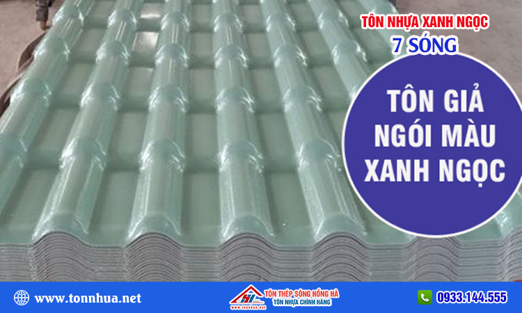 Tôn nhựa 7 sóng màu xanh ngọc