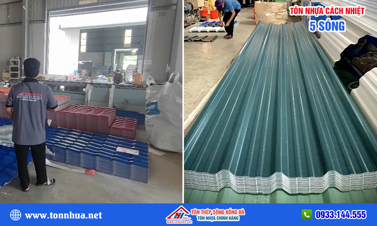 Tôn nhựa cách nhiệt 5 sóng