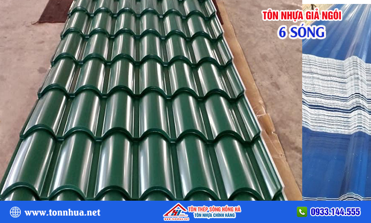 Tôn nhựa giả ngói 6 sóng