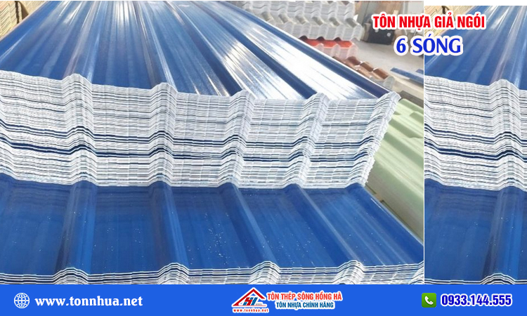 Tôn nhựa giả ngói 6 sóng