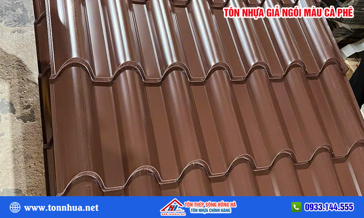 Tôn nhựa giả ngói màu cà phê