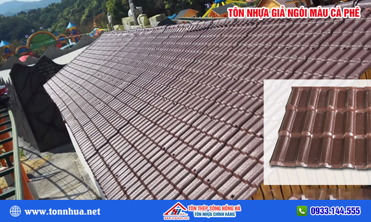Tôn nhựa giả ngói màu cà phê
