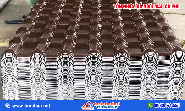 Tôn nhựa giả ngói màu cà phê