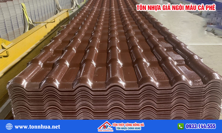 Tôn nhựa giả ngói màu cà phê