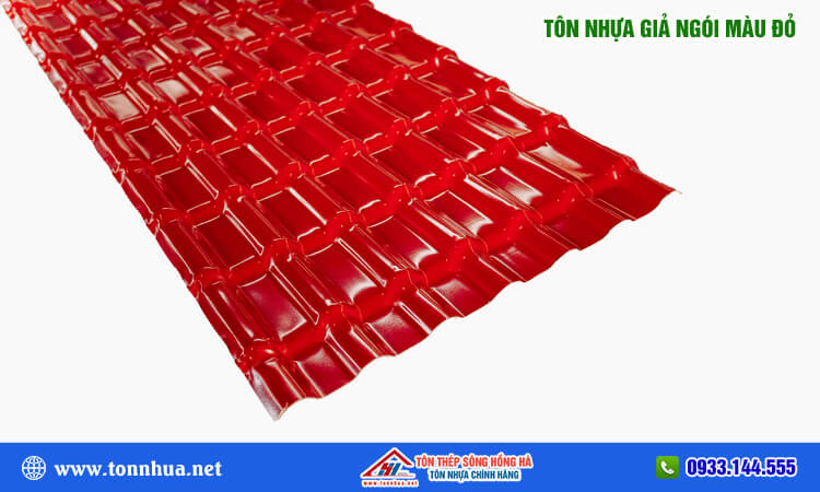 Tôn nhựa giả ngói màu đỏ 