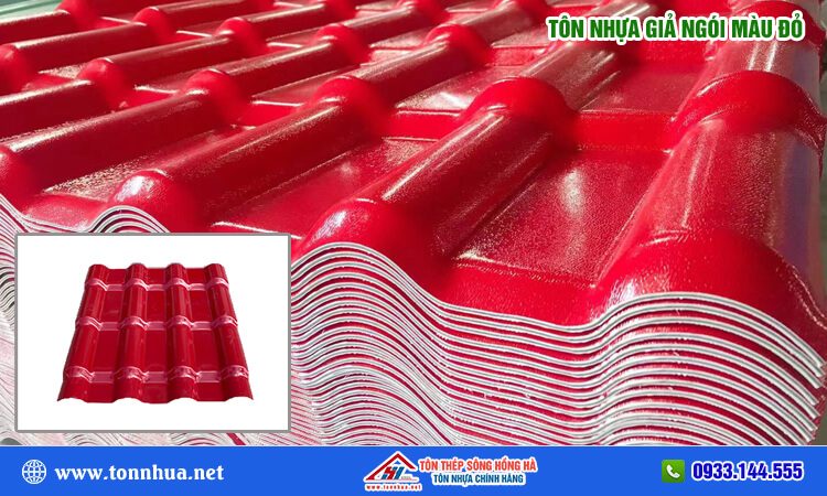 Tôn nhựa giả ngói màu đỏ 