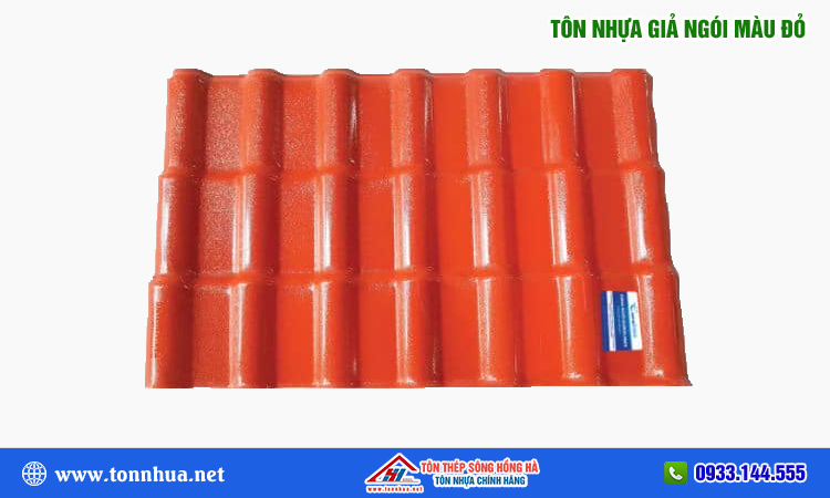 Tôn nhựa giả ngói màu đỏ 