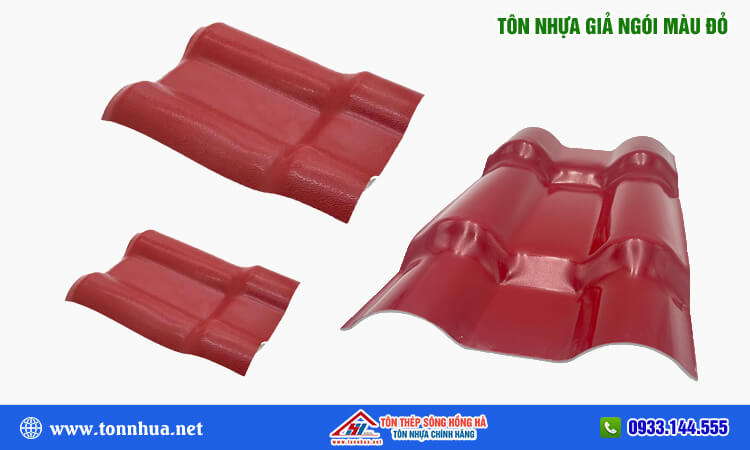 Tôn nhựa giả ngói màu đỏ 