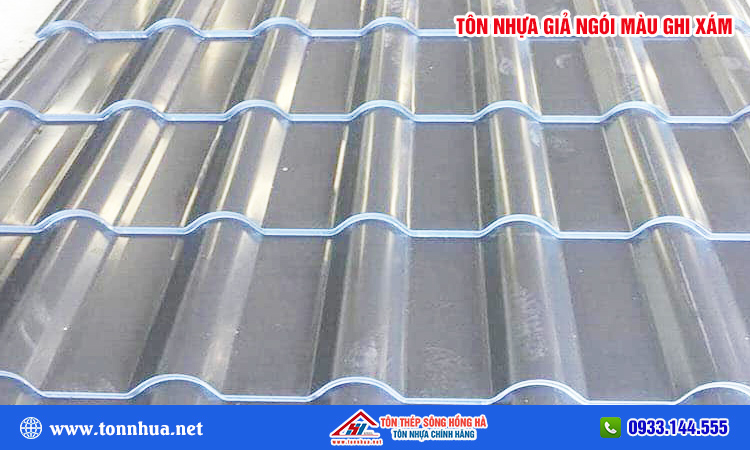 Tôn nhựa giả ngói màu ghi xám