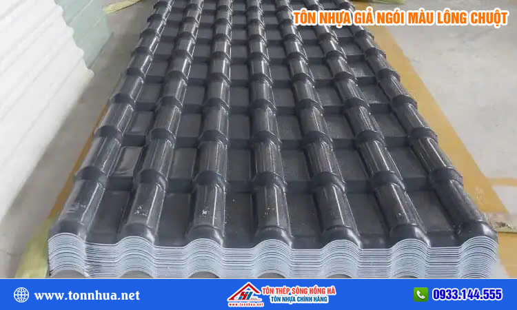 Tôn nhựa giả ngói màu lông chuột 