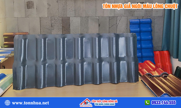Tôn nhựa giả ngói màu lông chuột 