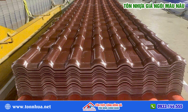 Tôn nhựa giả ngói màu nâu
