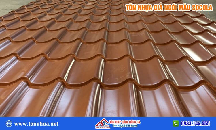 Tôn nhựa giả ngói màu socola 