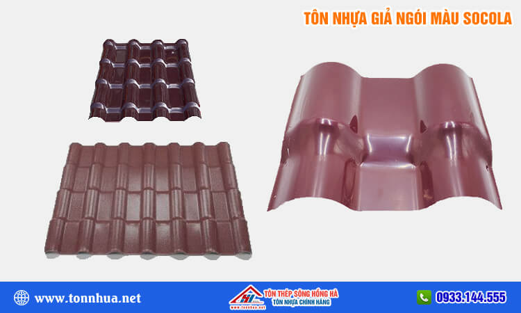 Tôn nhựa giả ngói màu socola 