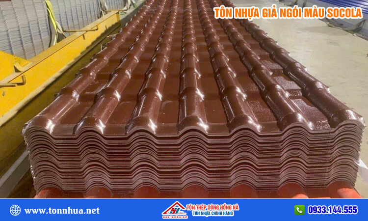 Tôn nhựa giả ngói màu socola 