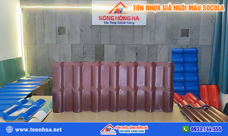 Tôn nhựa giả ngói màu socola 