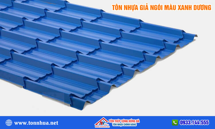 Tôn nhựa giả ngói màu xanh dương 