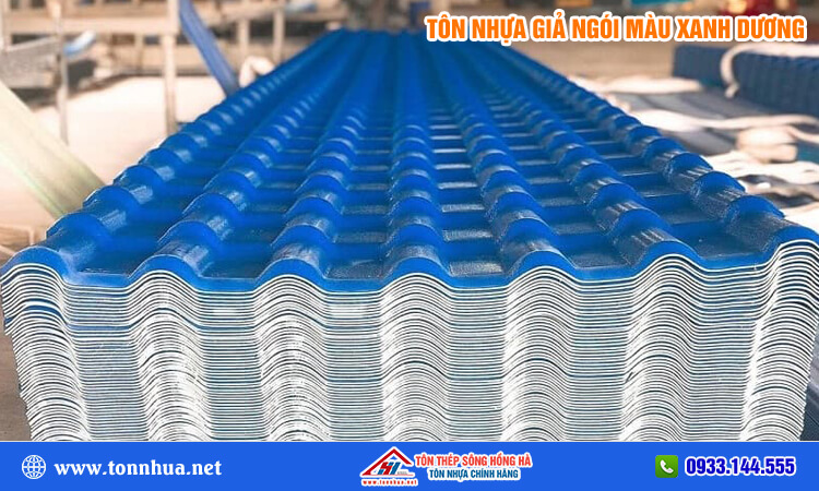 Tôn nhựa giả ngói màu xanh dương 