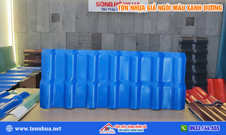 Tôn nhựa giả ngói màu xanh dương 