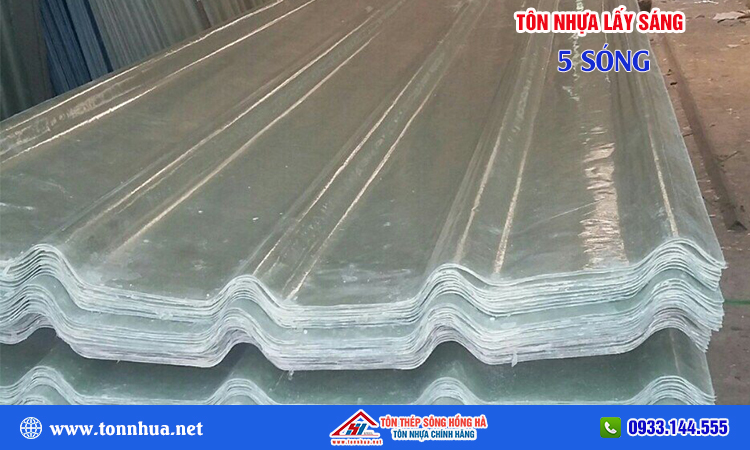 Tôn nhựa lấy sáng 5 sóng