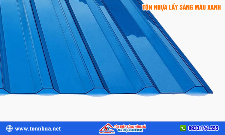 Tôn nhựa lấy sáng màu xanh 