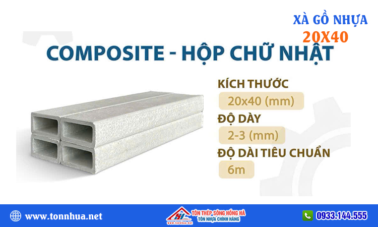 Xà gồ composite 20x40