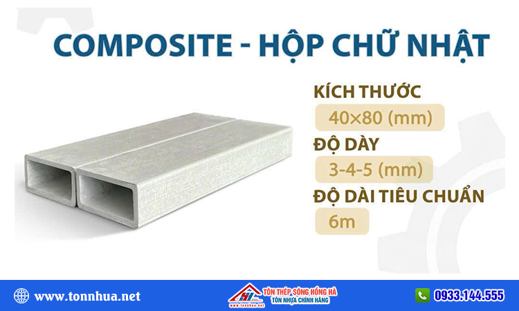 Xà gồ composite 40x80