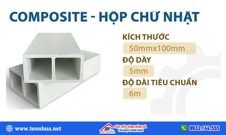 Xà gồ composite 50x100