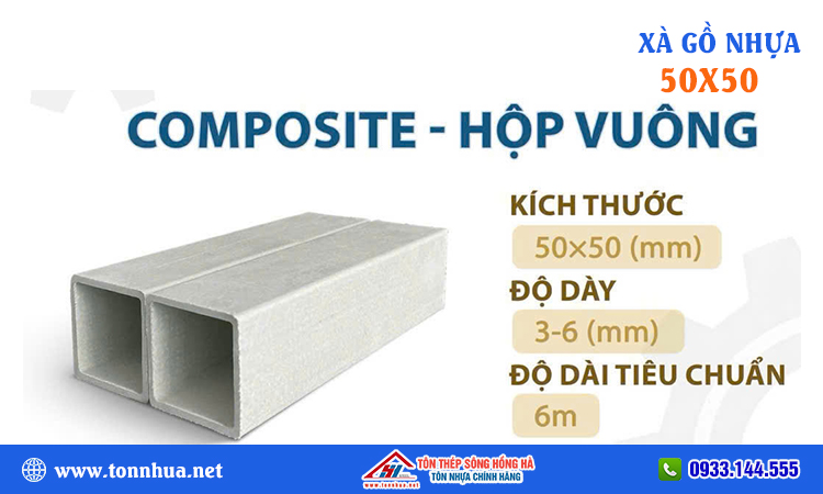 Xà gồ composite 50x50