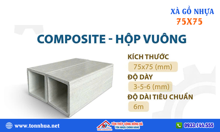 Xà gồ composite 75x75